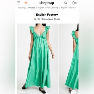 English Factory Ruffle Sleeve Maxi Dress